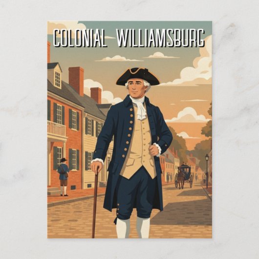 Colonial Williamsburg Virginia Reizen Briefkaart (Voorkant)