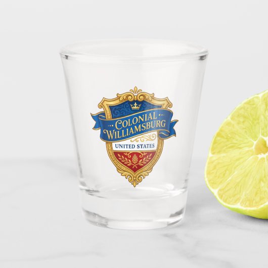 Colonial Williamsburg Virginia Shot Glas (Voorkant)