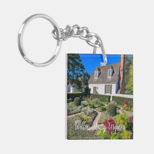 Colonial Williamsburg Virginia Sleutelhanger (Voorkant Links)