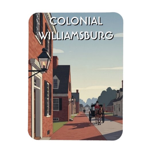 Colonial Williamsburg Virginia Souvenir Magneet (Verticaal)