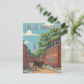 Colonial Williamsburg Virginia Travel Briefkaart (Staand voorkant)
