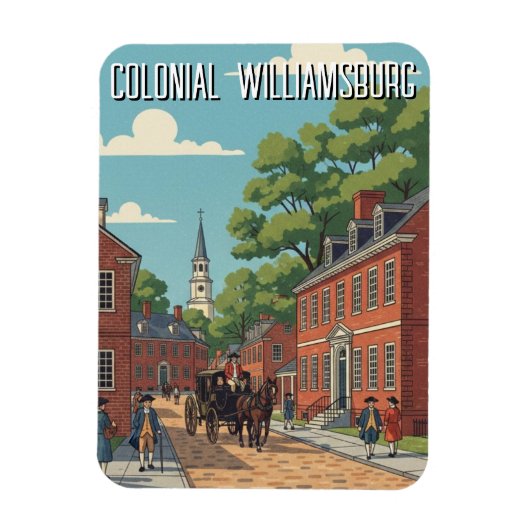 Colonial Williamsburg Virginia Travel Magneet (Verticaal)
