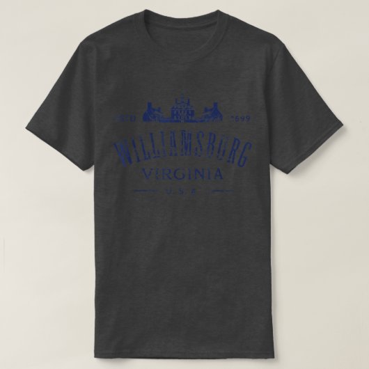 Colonial Williamsburg Virginia Vintage Distressed  T-shirt (Design voorkant)