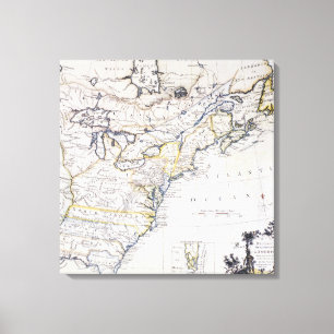 COLONIËLE AMERIKA: KAART, c1770 Canvas Afdruk