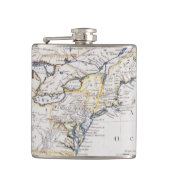 COLONIËLE AMERIKA: KAART, c1770 Heupfles (Voorkant)