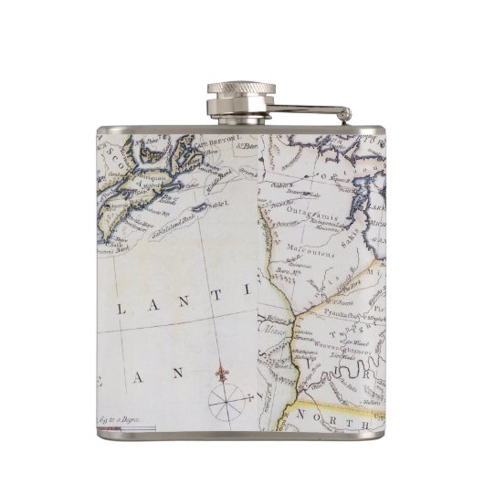 COLONIËLE AMERIKA: KAART, c1770 Heupfles (Achterkant)