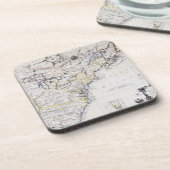 COLONIËLE AMERIKA: KAART, c1770 Onderzetter (Linkerzijde)