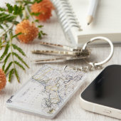 COLONIËLE AMERIKA: KAART, c1770 Sleutelhanger (Voorkant Rechts)