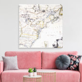 COLONIËLE AMERIKA: MAP, c1770 Canvas Afdruk (Insitu (Woonkamer))