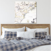 COLONIËLE AMERIKA: MAP, c1770 Canvas Afdruk (Insitu (Slaapkamer))