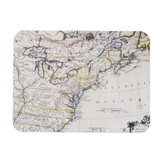 COLONIËLE AMERIKA: MAP, c1770 Magneet (Horizontaal)