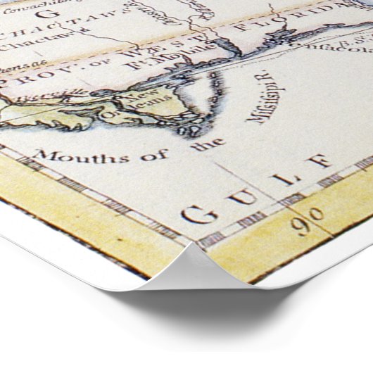 COLONIËLE AMERIKA: MAP, c1770 Poster (Hoek)