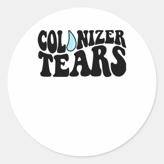 Colonizer Tears Bubble Font Sticker en Merch Stic (Voorkant)