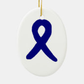 Colonkanker-bewustmakingsornament Keramisch Ornament (Achterkant)