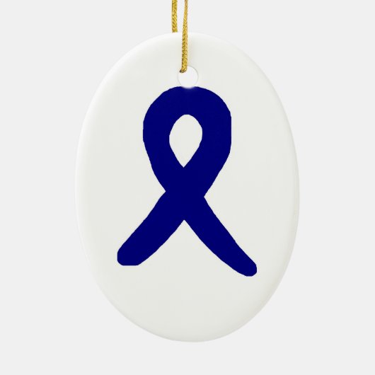 Colonkanker-bewustmakingsornament Keramisch Ornament (Achterkant)