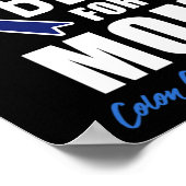 Colonkanker Shirt Ik Draag blauw Voor Mijn Mam Shi Poster (Hoek)