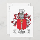 Colonna Family Crest Briefkaart (Voorkant / Achterkant)