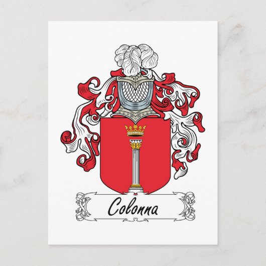 Colonna Family Crest Briefkaart (Voorkant)
