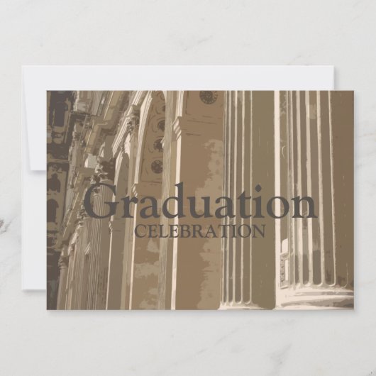 Colonnade Afstuderen Invitation Kaart (Voorkant)