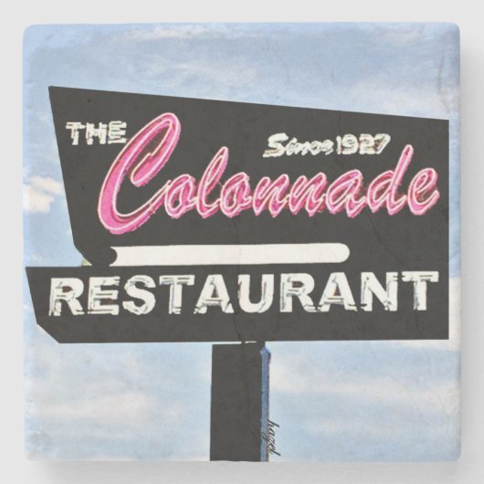 Colonnade, Atlanta, Onderzetters, restaurant Stenen Onderzetter (Voorkant)