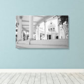  Colonnade Zwart & Wit Architectuur Foto Canvas Afdruk (Insitu (Houten vloer))