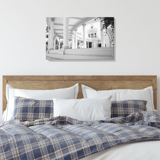  Colonnade Zwart & Wit Architectuur Foto Canvas Afdruk (Insitu (Slaapkamer))