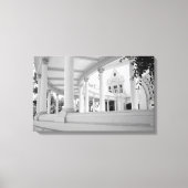  Colonnade Zwart & Wit Architectuur Foto Canvas Afdruk (Voorkant)
