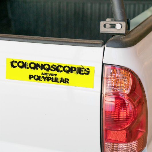Colonoscopie is zeer polypulair. bumpersticker (Op Truck)