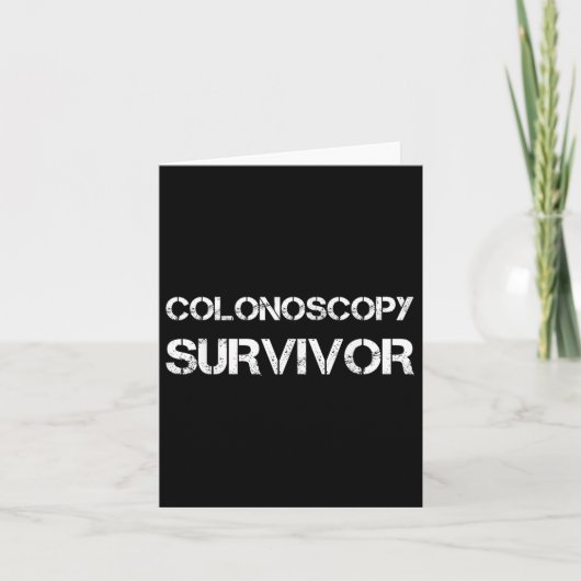 Colonoscopie Overlevende voor Colon Cancer Awarene Kaart (Voorkant)