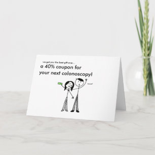 Colonoscopy Birthday Card Kaart