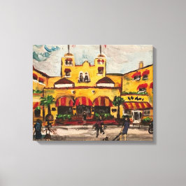 "Colony Hotel at Delray Beach" door Willowcatdesig Canvas Afdruk