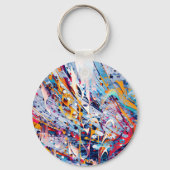 Color Abstract Splatters Sleutelhanger (Voorkant)