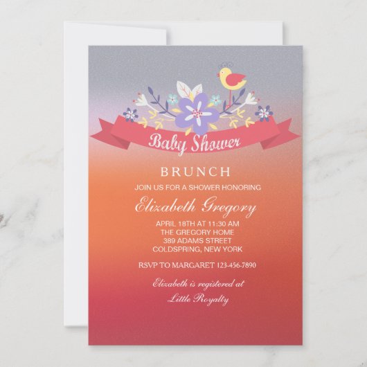 Color Appeal Baby shower Invitation Kaart (Voorkant)