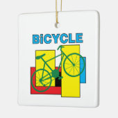 Color Block Bike Keramisch Ornament (Links)