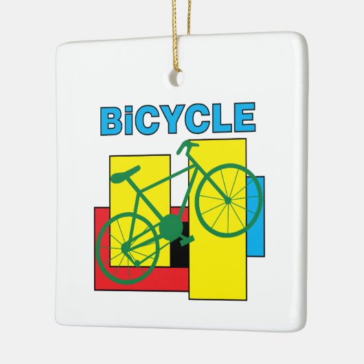 Color Block Bike Keramisch Ornament (Links)