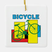Color Block Bike Keramisch Ornament (Voorkant)