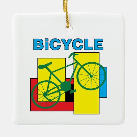 Color Block Bike Keramisch Ornament (Voorkant)