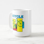 Color Block Bike Koffiemok (Voorkant links)