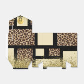 Color Block Cream Ivory Black & Leopard Cheetah Bedankdoosjes (Uitgevouwen)