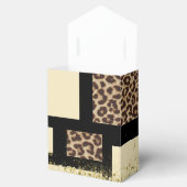 Color Block Cream Ivory Black & Leopard Cheetah Bedankdoosjes (Geopend)