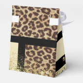 Color Block Cream Ivory Black & Leopard Cheetah Bedankdoosjes (Achterkant)
