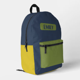 Color Block Kids Backpack - Personalized Name Bedrukte Rugzak