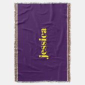 Color block minimalist custom name  deken (Voorkant Verticaal)