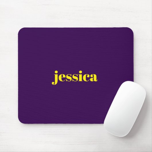 Color block minimalist custom name  muismat (Met muis)
