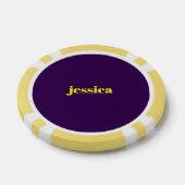 Color block minimalist custom name  poker chips (Enkel)