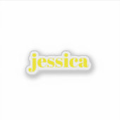 Color block minimalist custom name  sticker (Voorkant)