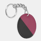 Color Block Sleutelhanger (Black & Berry Red) (Voorkant Links)