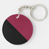 Color Block Sleutelhanger (Black & Berry Red) (Achterkant)