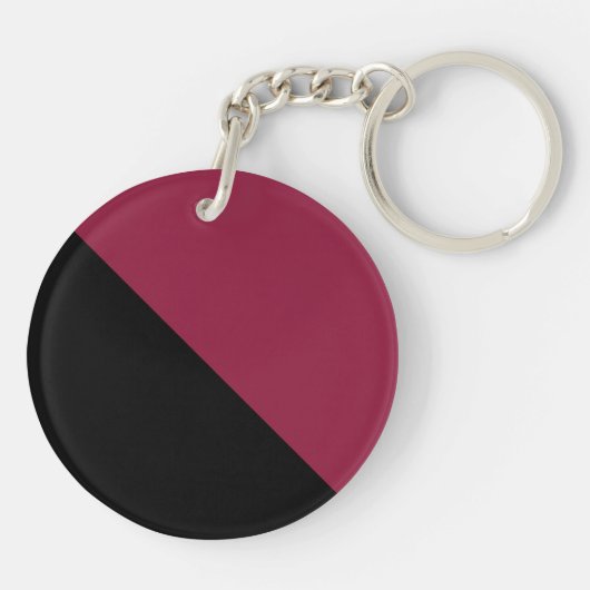  Color Block Sleutelhanger (Black & Berry Red) (Achterkant)