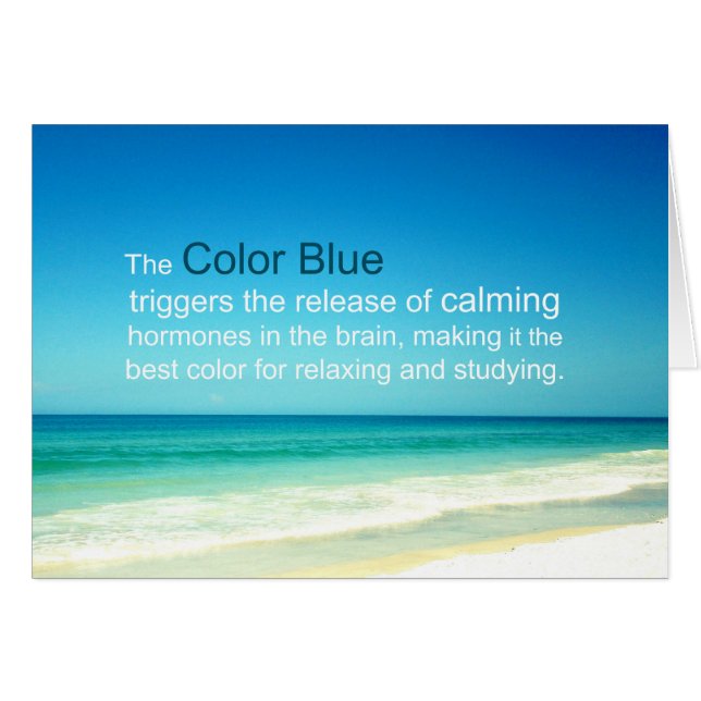 Color Blue Beach-fotokaart (Voorkant Horizontaal)